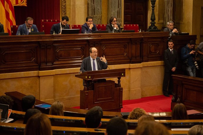 Miquel Iceta en el Parlament