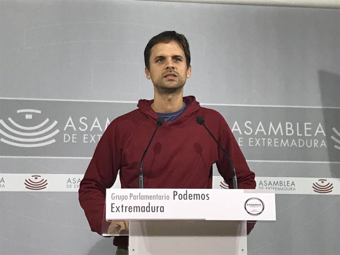 El secretario general de Podemos Extremadura, Álvaro Jaén