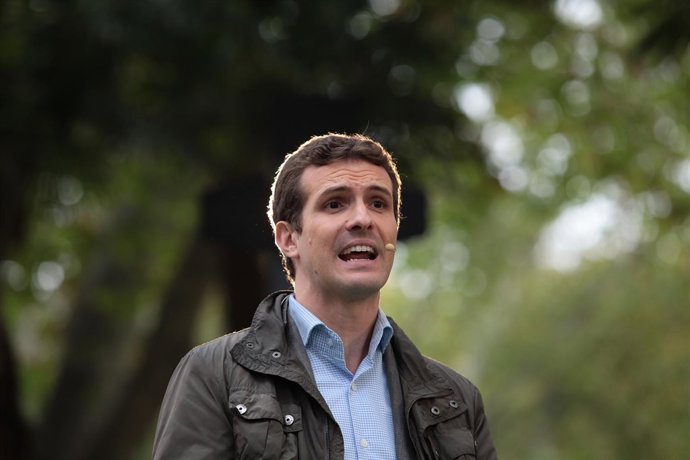 El presidente del PP, Pablo Casado