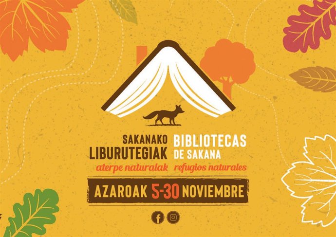 Cartel de la campaña 'Bibliotecas de Sakana, refugios naturales'