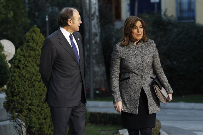 Pío García Escudero recibe a Susana Díaz en la Conferencia de Presidentes