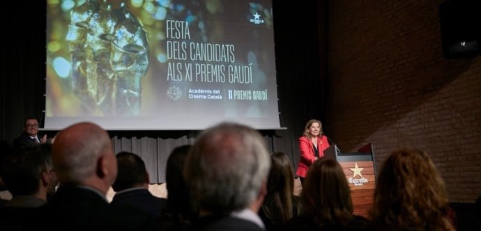 La pta.I.Passola en la fiesta de candidatos de los XI Premis Gaudí