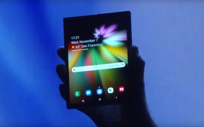 Smartphone de Samsung amb pantalla flexible