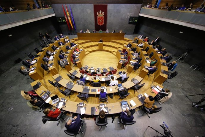 Pleno del Parlamento de Navarra.