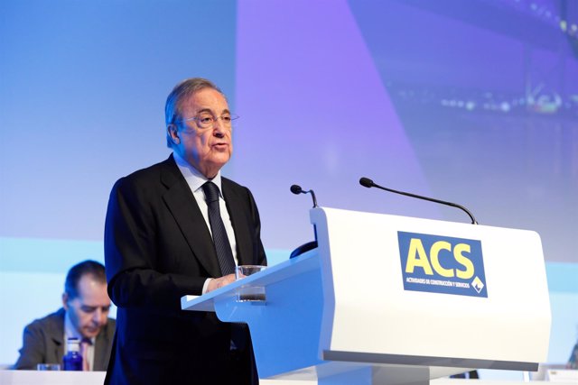 El presidente de ACS, Florentino Pérez, ante la última junta de accionistas