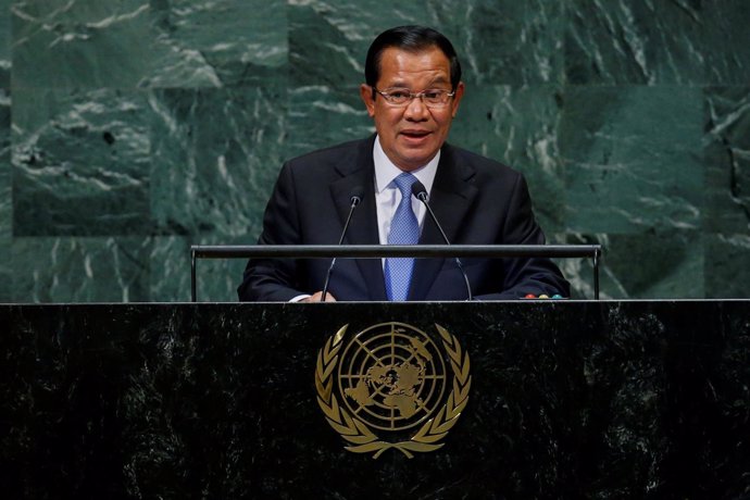 El primer ministro de Camboya, Hun Sen, en la Asamblea General de la ONU