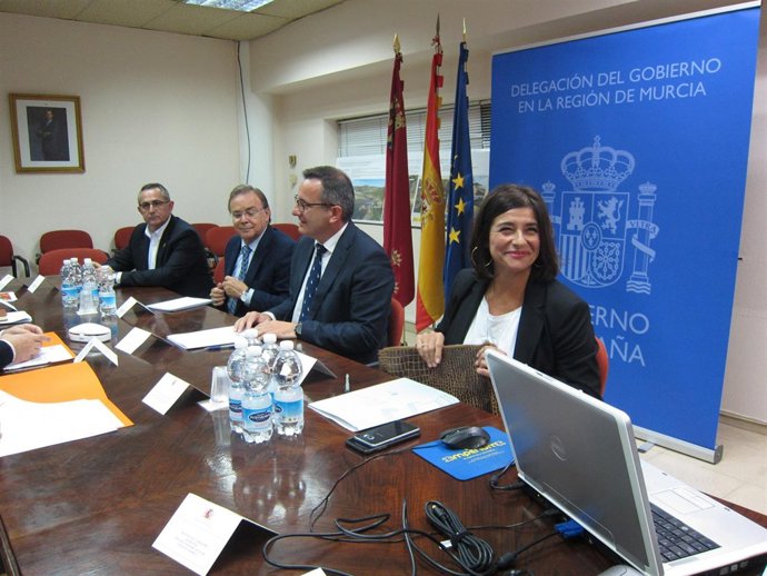 Oroño, Conesa, Valverde y López, reunión Portmán