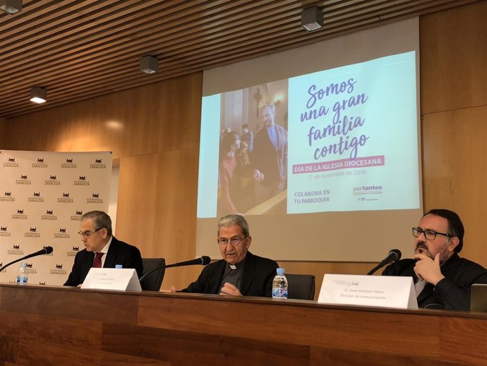 Calvo, Almor y Sanaú han presentado la memoria de la Archidiócesis de 2017