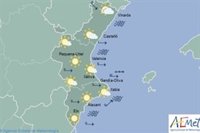 Alicante y el interior de Valencia están en aviso amarillo por rachas de viento de hasta 70 km/h