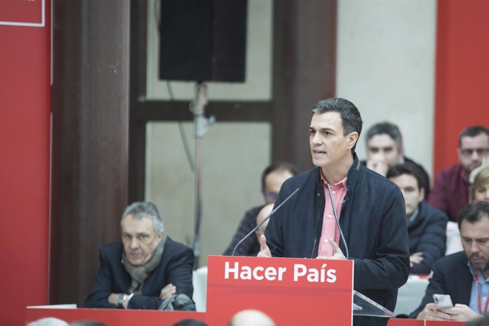 Sánchez en un acto del PSOE