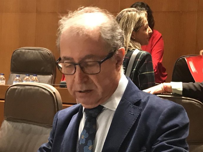 Fernando Gimeno, hoy en el pleno de las Cortes