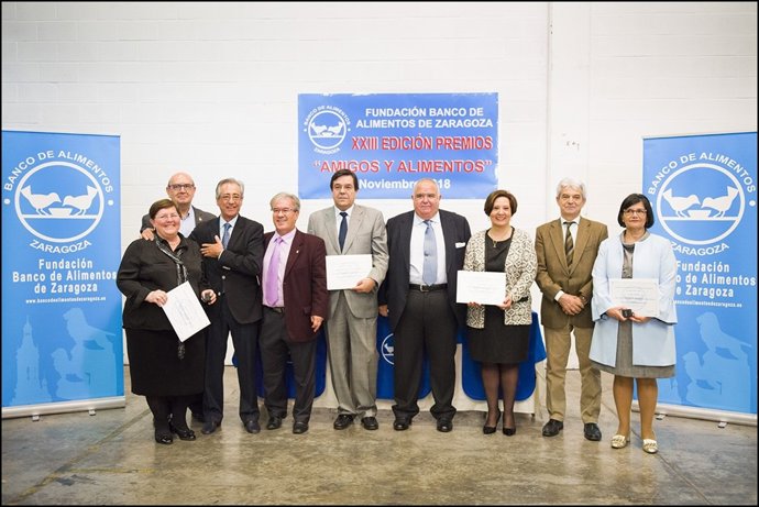 El Banco de Alimentos de Zaragoza entrega los XXIII premios 'Amigos y Alimentos'