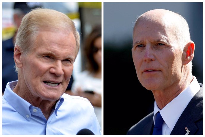 Bill Nelsony Rick Scott compiten por el escaño de Florida en el Senado