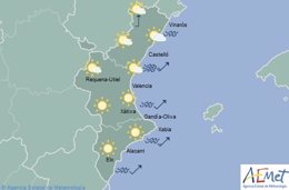 Predicción de Aemet para la Comunitat Valenciana del 11 de noviembre de 2018