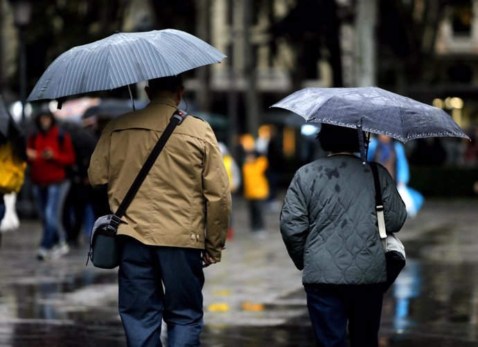 Temporal de lluvia en Madrid