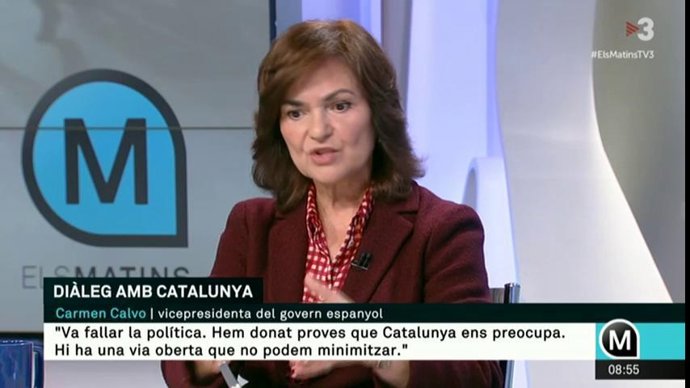Carmen Calvo a TV3