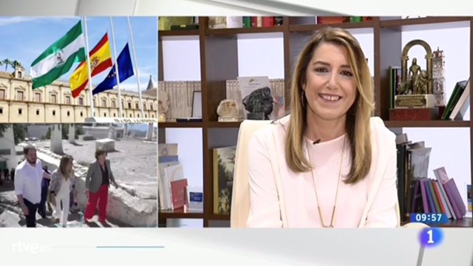 Susana Díaz durante la entrevista en TVE