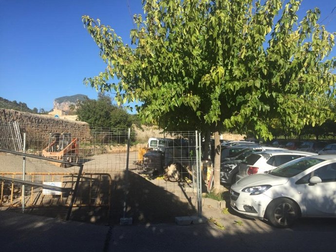 Imagen obras municipales en el aparcamiento Son Tugores