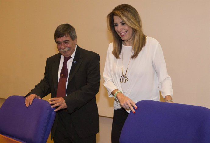 Susana Díaz con el presidente de la FADA