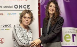 Teresa Palahí,  de la ONCE, y Alba Ancochea, de FEDER