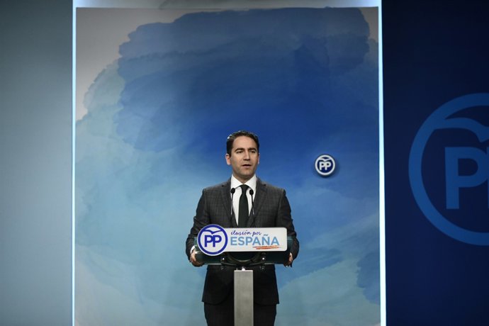 Roda de premsa del secretari general del Partit Popular, Teodoro García