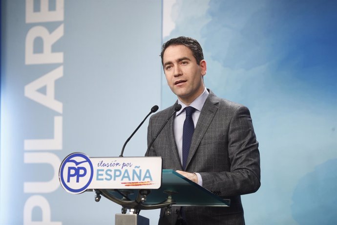 Rueda de prensa del secretario general del PP, Teodoro García Egea