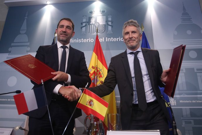 Fernando Grande-Marlaska es reuneix amb el ministre d'Interior francès, Cristoph