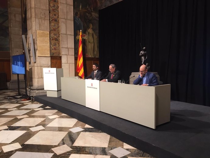 Josep Maria Ganyet, Quim Torra y Jordi Puigneró