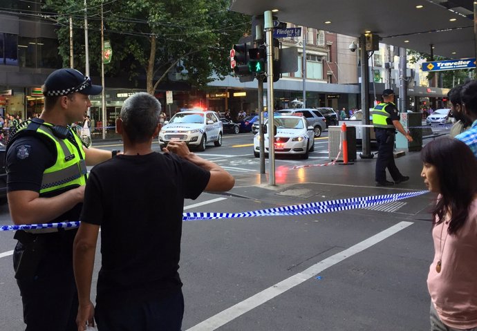 Imágenes posteriores a un atropello ocurrido en Melbourne