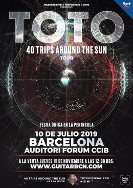 Cartell del concert de Toto a Barcelona