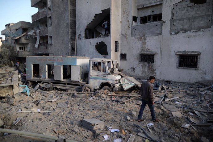 Bombardeo de Israel en Gaza contra la televisión Al Aqsa, vinculada a Hamás