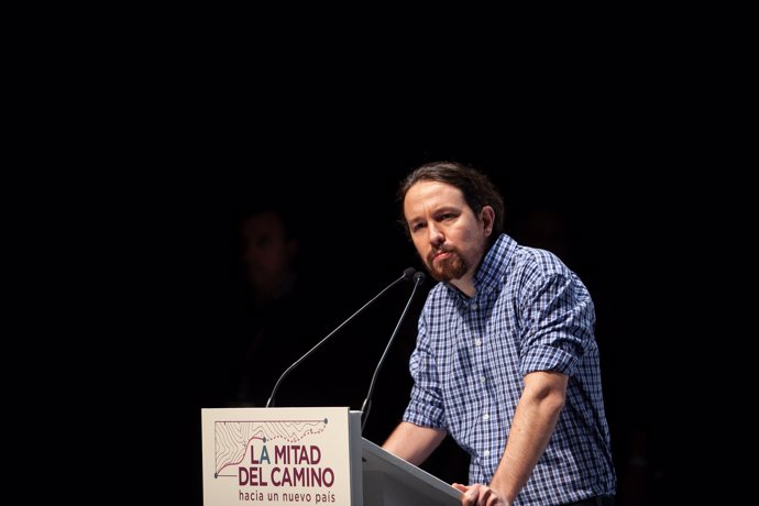  El secretari general de Podem, Pablo Iglesias, i la coordinadora de Podem 
