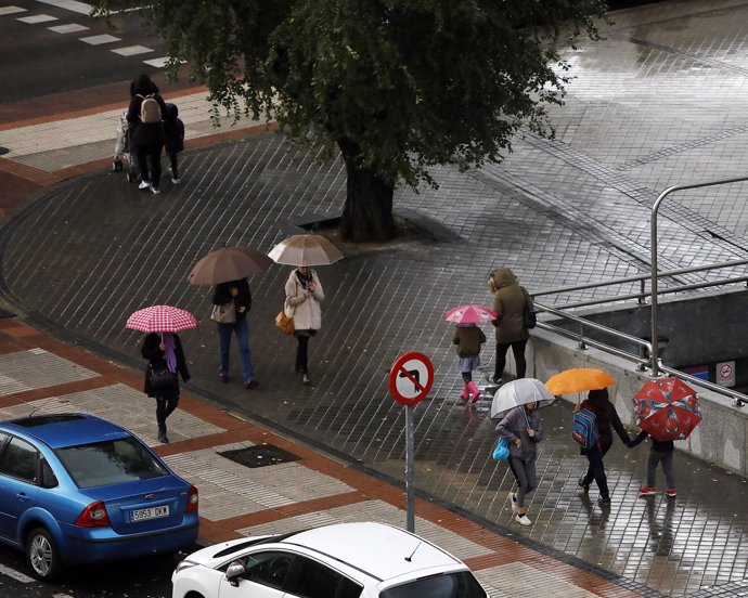 Temporal de lluvia en España