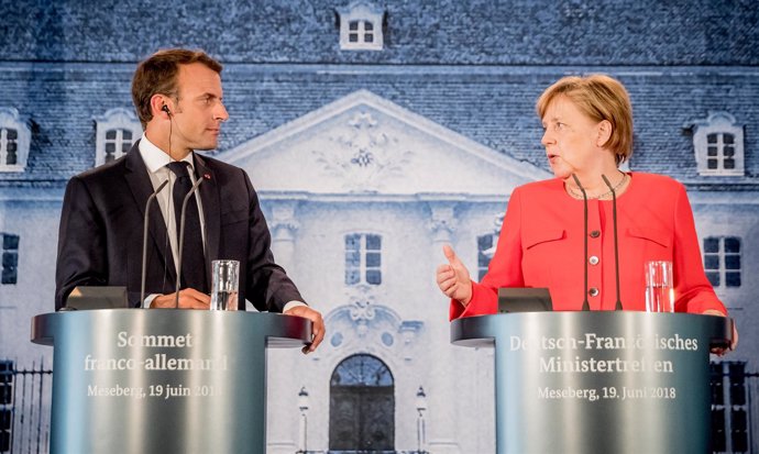 Angela Merkel y Emmanuel Macron