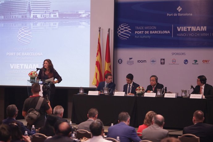 La presidenta del Port de Barcelona, Mercè Conesa