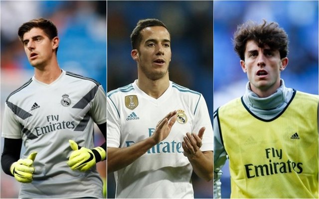 Thiabut Courtois, Lucas Vázquez y Álvaro Odriozola