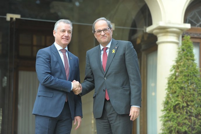 Iñigo Urkllu rep Quim Torra al Palau d'Ajuria Enea a Vitòria