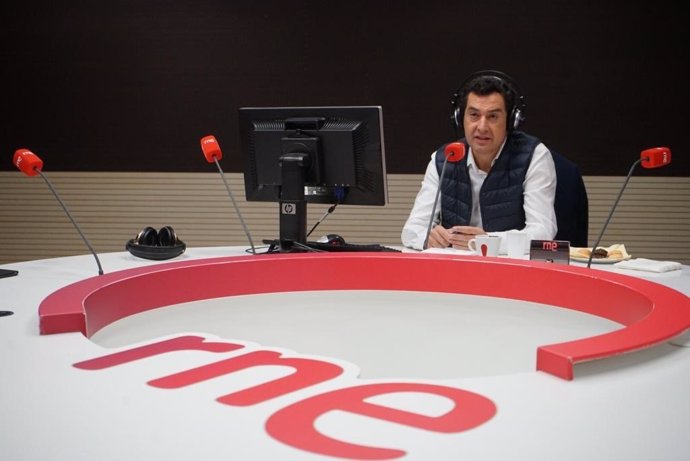 Juanma Moreno, en la entrevista radiofónica en RNE