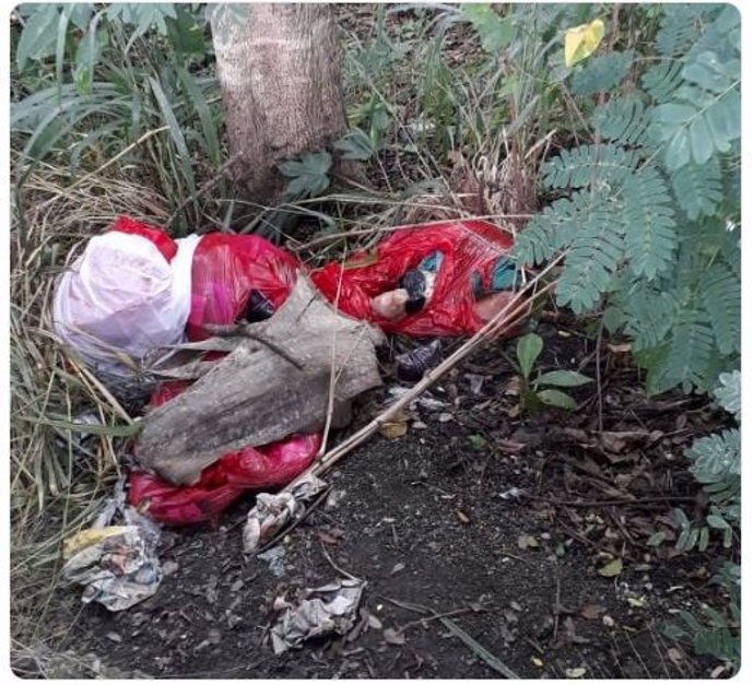 Bolsas encontradas en el Parque Mirador del Norte