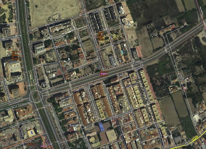 Lugar del accidente mortal