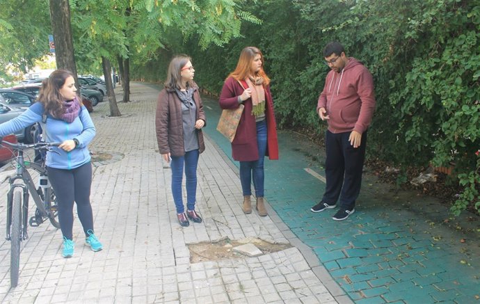 Susana Serrano, durante su visita a Santa Aurelia