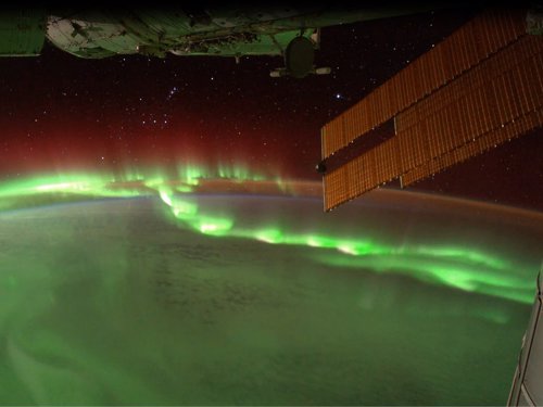 Aurora vista desde el espacio