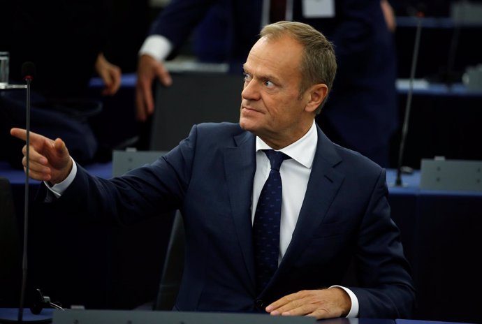 Donald Tusk ante el Parlamento Europeo