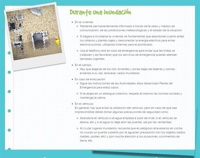 Aviso 112 durante inundaciones