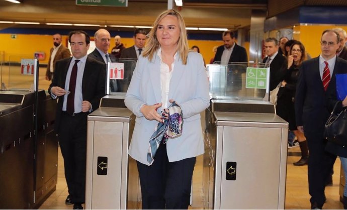 Rosalía Gonzalo en las instalaciones de Metro de Madrid