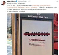 Rivera defiende el flamenco ante la campaña en Valencia contra tópicos: "Lo que sobran son complejos"