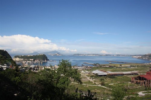 Vista de la caldera de Campi Flegrei