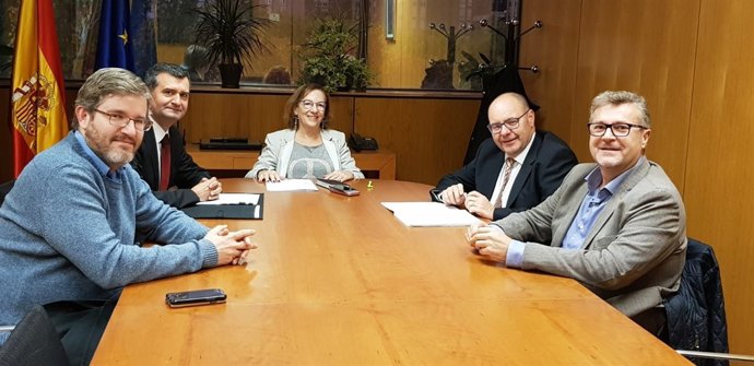 Reunión con el IMSERSO sobre el balenario de Ariño, celebrada en Madrid