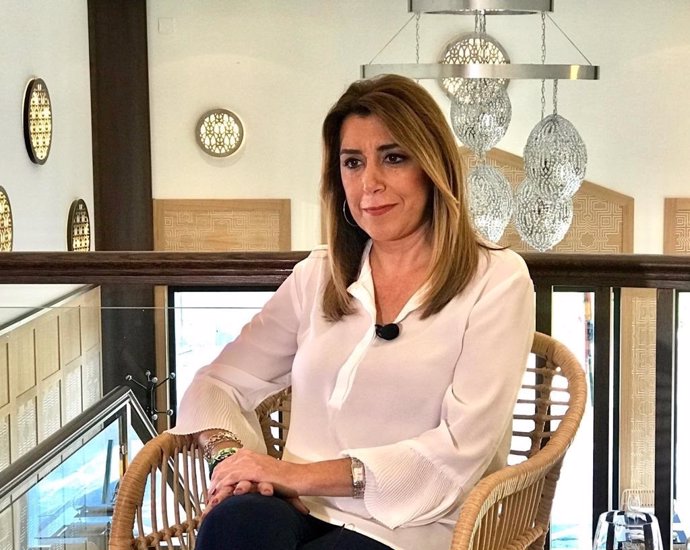 La presidenta de la Junta de Andalucía, Susana Díaz, en una entrevista