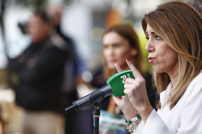 Susana Díaz, este viernes en un acto en Albolote
